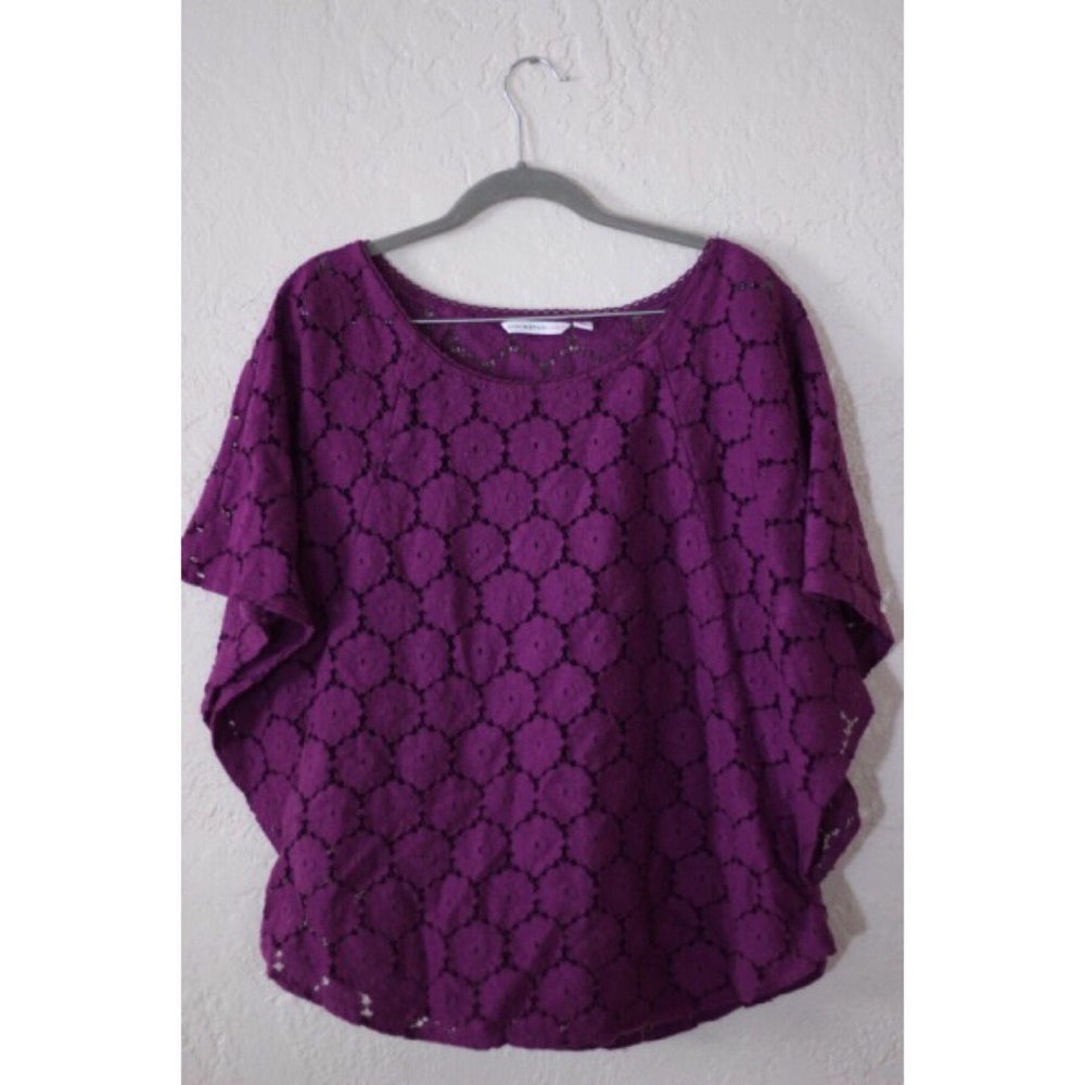 Lace-like floral butterfly top